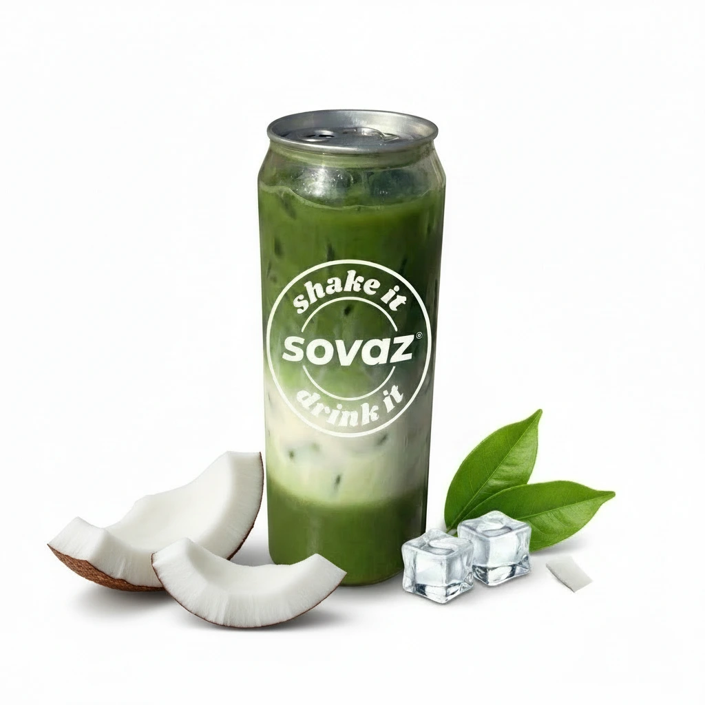Matcha con leche de coco: un toque verde con coco y helado